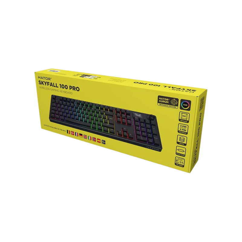 Gaming Keyboard HATOR Skyfall 100 PRO wireless (HTK4101EU) black-black