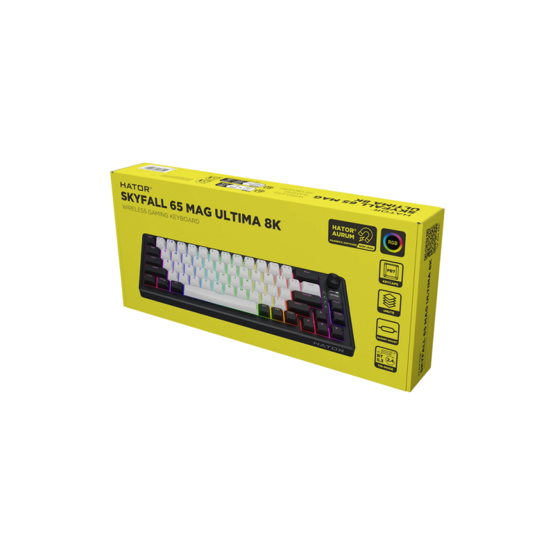 Wireless Gaming Keyboard HATOR Skyfall 65 MAG ULTIMA 8K (HTK3860) white-black