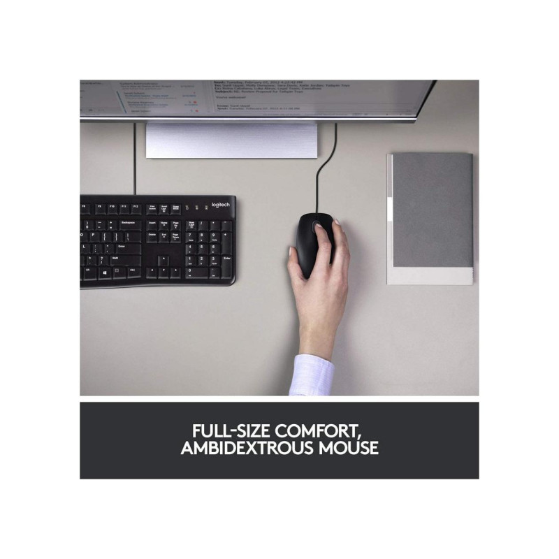 Клавиатура Logitech MK120, EN/RU, Black