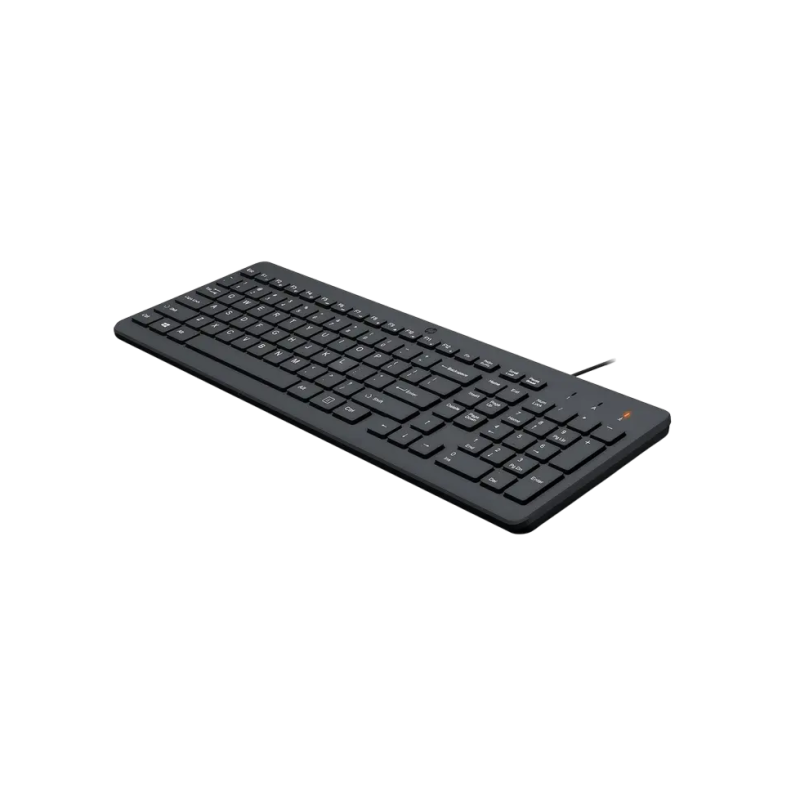 Keyboard & Mouse HP 150, Keyboard Full size; 2.5-zone layout, Mouse 3 buttons, USB, EN, Black