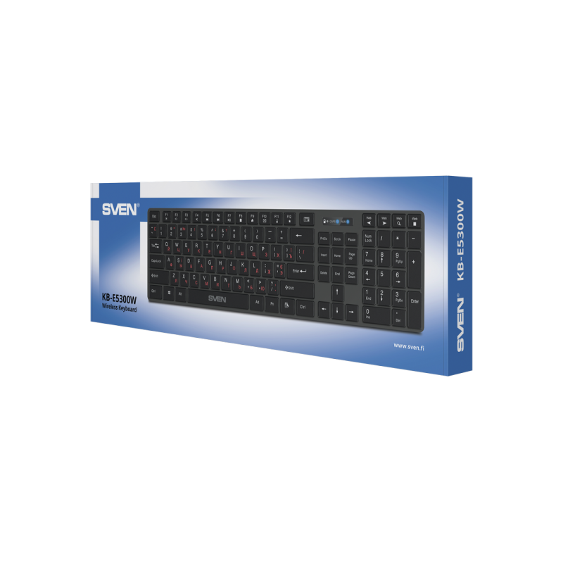 Клавиатура Sven KB-E5300W, EN/RU, Black