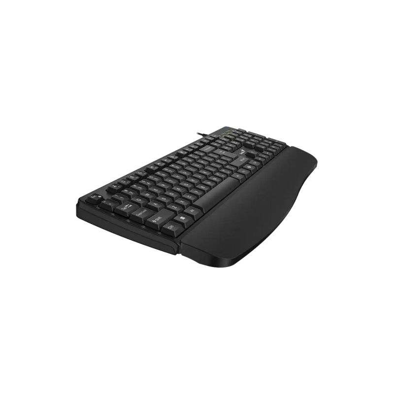Keyboard Genius KB-123, Classic, 12 Fn Keys, Concave Keycaps, Spill Resistant, One Palm Rest, 1.5m, USB, EN/RU,