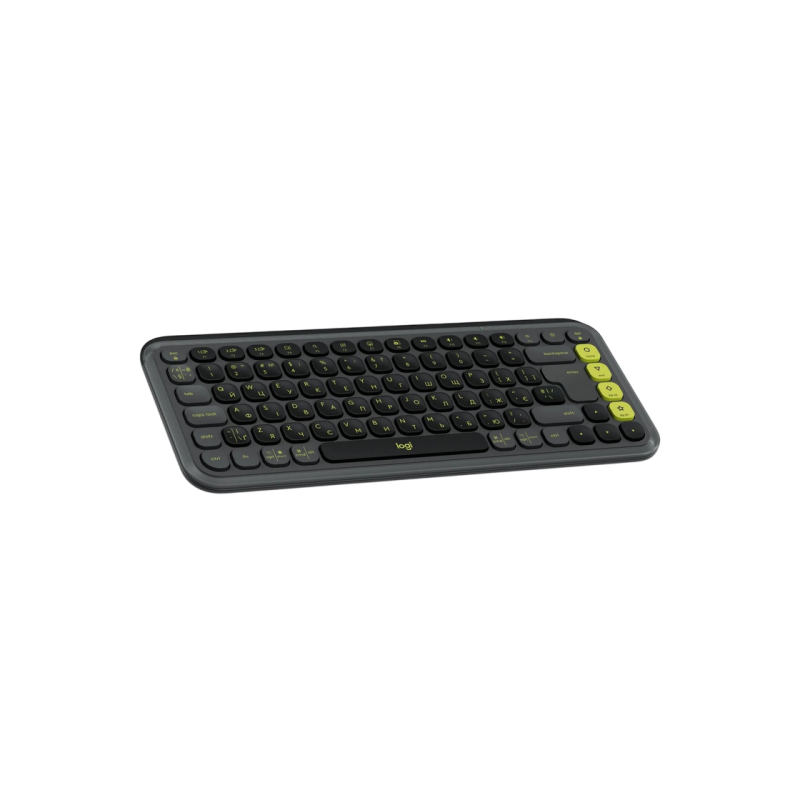 Wireless Keyboard & Mouse Logitech POP ICON, Compact design, Low-profile keys, 4000dpi, 3 buttons, 2xAAA/1xAA,