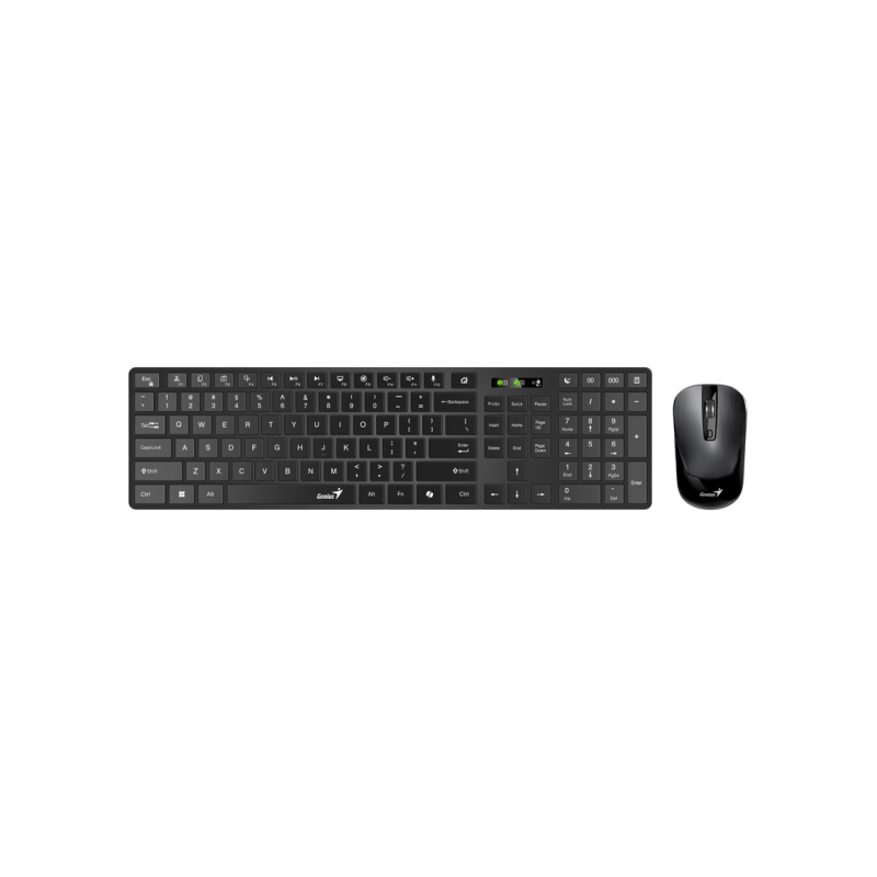 Wireless Keyboard & Mouse Genius SlimStar 8250, Multimedia, Ultra thin, Fn keys, 1200dpi, 3 buttons, 1xAAA/1xAA