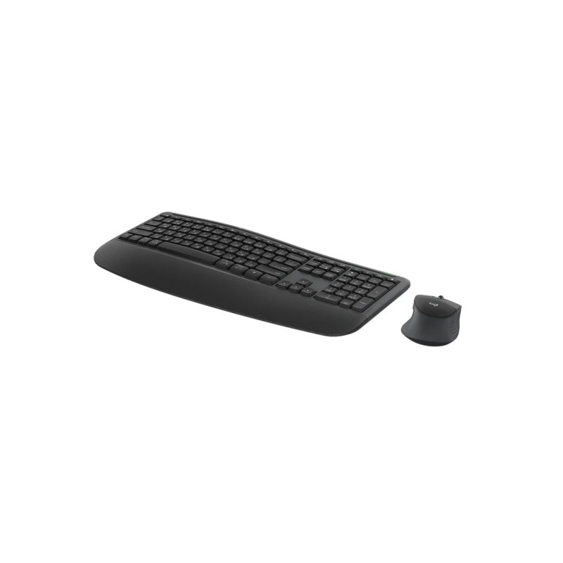 Wireless Keyboard & Mouse Logitech MK880, Signature Comfort Plus, Quiet typing, Concave keys, Palm rest,