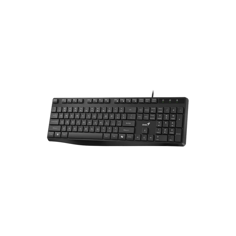 Keyboard Genius KB-117S, Classic, 12 Fn keys, Chocolate low-noise Keycap, Silent , 1.5m, USB, USB-C, EN/RU, Black