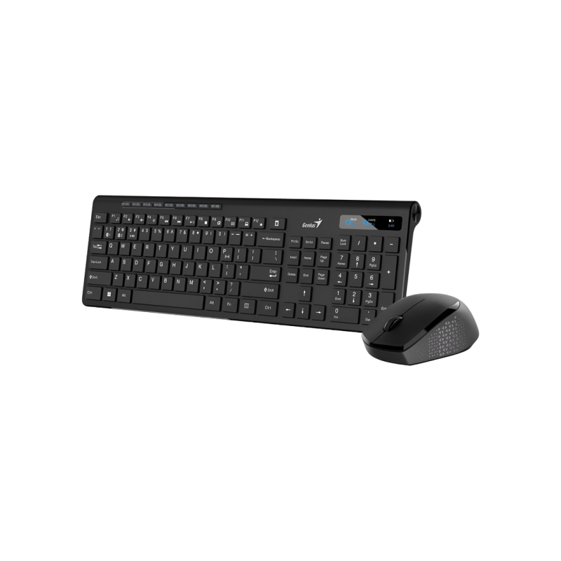 Wireless Keyboard & Mouse Genius SlimStar 8230, Multimedia, Ultra thin, Fn keys, 1200dpi, 3 buttons, 1xAAA/1xAA