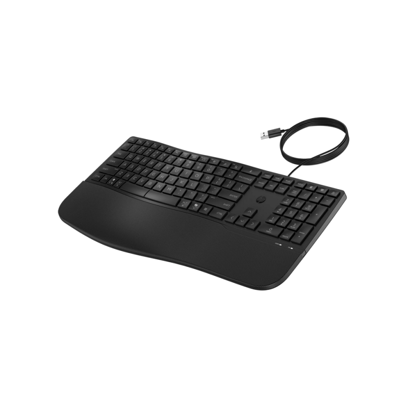 Keyboard HP 480 Comfort wired, Full size, 3-zone layout, 23 prog.keys, 1,5m Cable, USB-A, EN/RU, Black