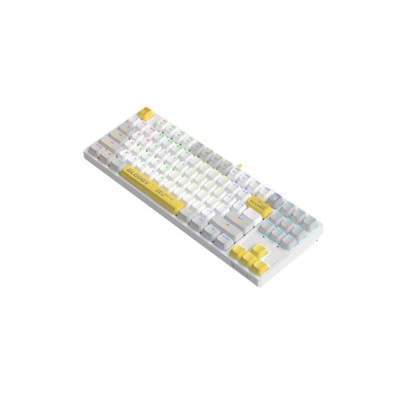 Клавиатура Bloody S87, Energy White