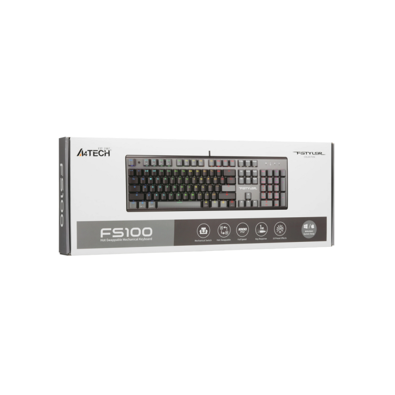 Keyboard A4Tech FS100, Stone Black