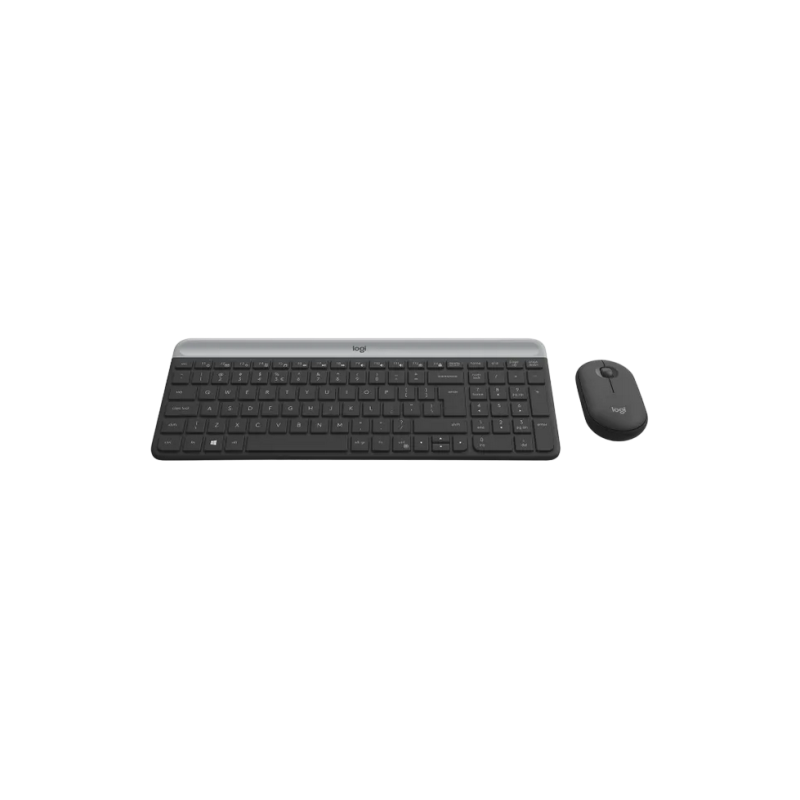Wireless Keyboard & Mouse Logitech MK470, Ultra-thin, Compact, Quiet typing, US Layout, Graphite