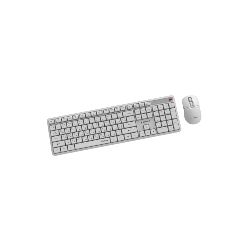 Wireless Keyboard & Mouse Gembird Silent key Pro Business KBS-WMS-01-W-CYRL, Silent, Slim , 5000dpi, 6 buttons