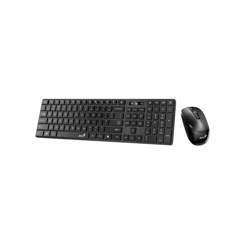 Wireless Keyboard & Mouse Genius SlimStar 8250, Multimedia, Ultra thin, Fn keys, 1200dpi, 3 buttons, 1xAAA/1xAA