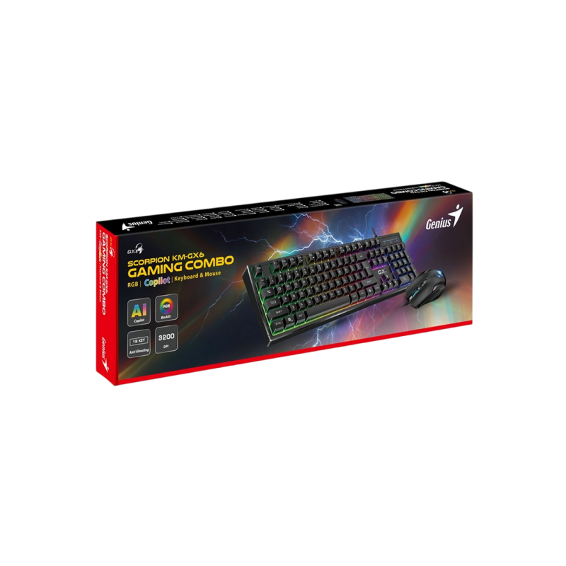 Keyboard Genius Scorpion KM-GX6, Black, EN/RU