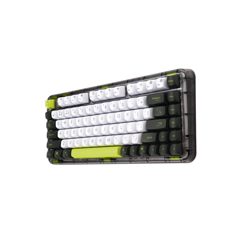 Keyboard Asus Jelly75, KD201, Mechanical, Key Travel 4.0 mm, Linear, USB/RF 2.4GHz/Bluetooth, EN, Black/White/Green