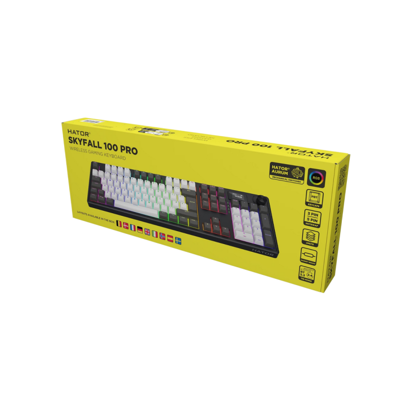 Gaming Keyboard HATOR Skyfall 100 PRO wireless (HTK4100EU) grey-black