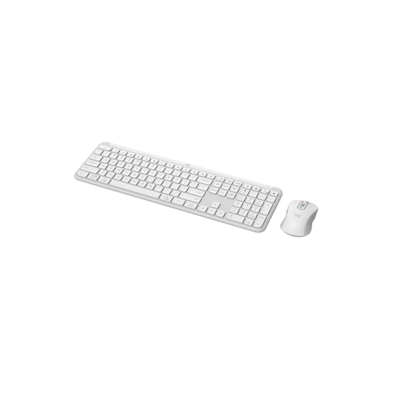 Wireless Keyboard Logitech MK950, Ultra thin, Quiet Typing, F-keys, Smart Actions, Flow, 4000dpi, 6 buttons, 2xAAA/