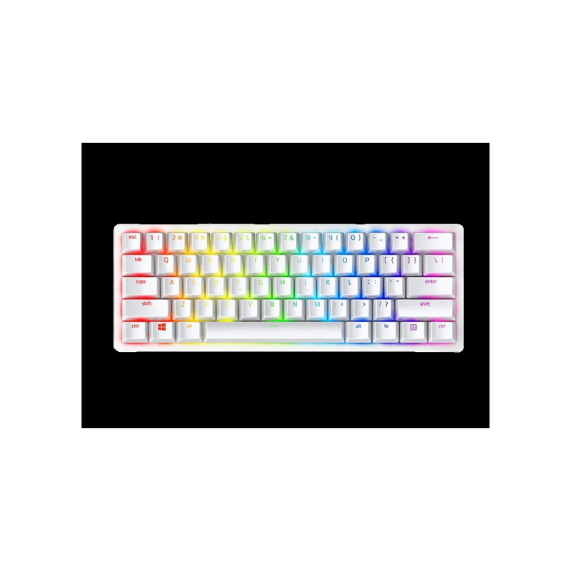 Gaming Keyboard Razer Huntsman Mini, Optical Clicky SW, Doubleshot PBT Keycaps,US Layout,USB, White