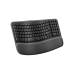 Wireless Keyboard Logitech Wave Keys (B2B), Curved keyframe, Palm rest, Tilt legs, Easy-Switch Keys, Battery