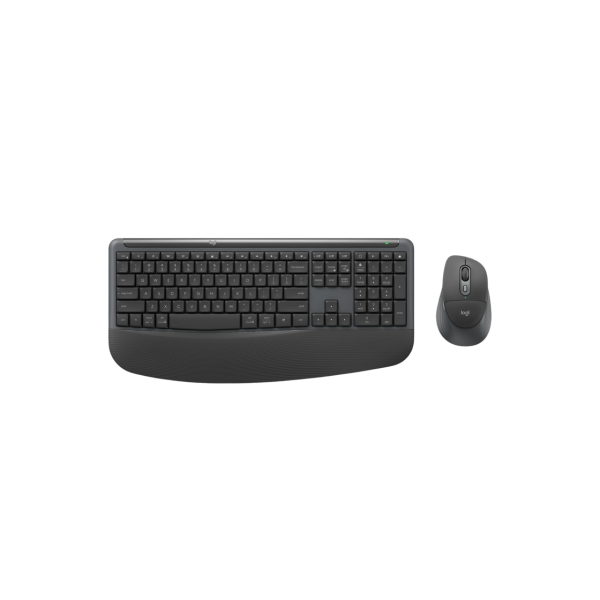 Wireless Keyboard & Mouse Logitech MK880, Signature Comfort Plus, Quiet typing, Concave keys, Palm rest, 