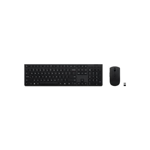 Wireless Keyboard & Mouse Lenovo Professional, Recheargable,Multi-device,3-zone, 8-button mouse, 4000dpi, 