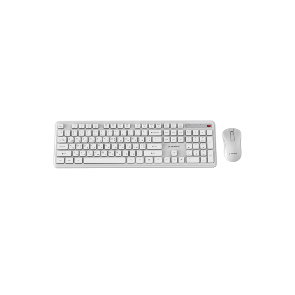 Wireless Keyboard & Mouse Gembird Slim Pro Business KBS-WPS-01-W-CYRL, Chocolate, 1200dpi, 3 buttons, 