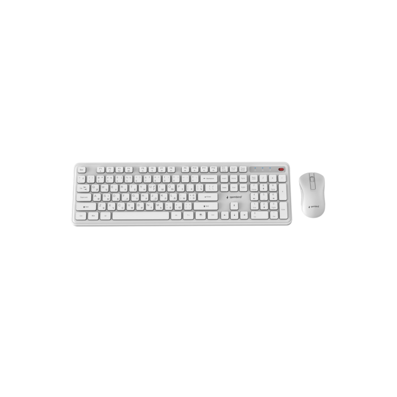 Wireless Keyboard & Mouse Gembird Slim Pro Business KBS-WPS-01-W-CYRL, Chocolate, 1200dpi, 3 buttons, 