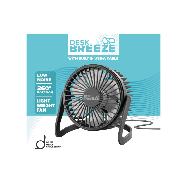 Fan Cellularline Desk Breeze, Black