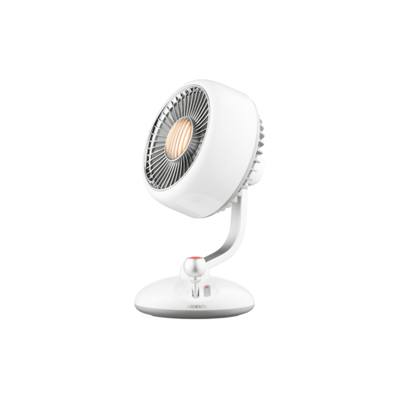 Fan ARDESTO AviaFan FT-F3600W, 12cm, rechargeable, backlight, USB-A Type-C, White