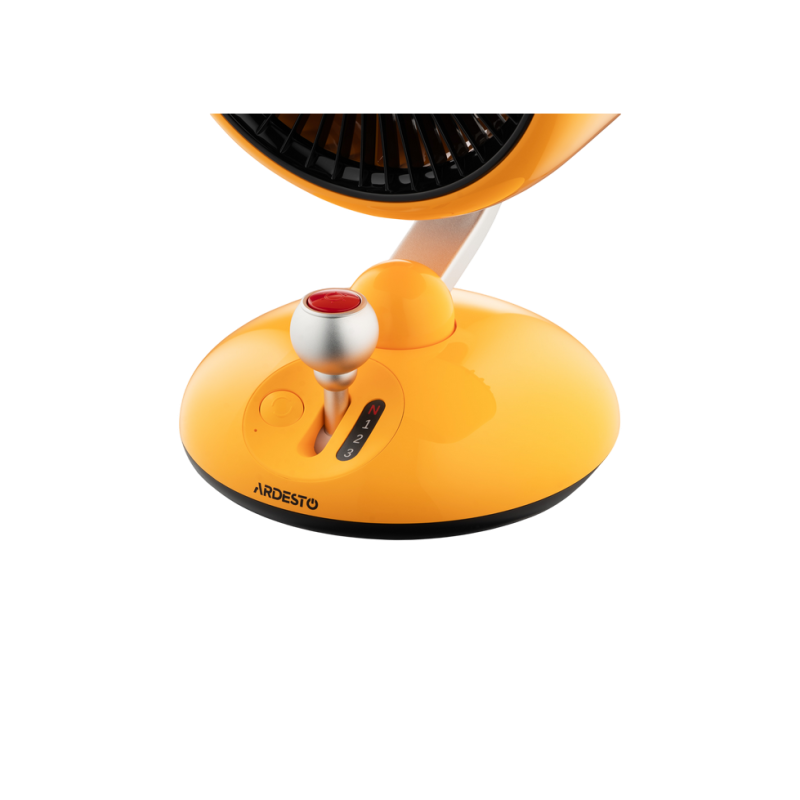 Fan ARDESTO AviaFan FT-F3600Y, 12cm, rechargeable, backlight, USB-A Type-C, Yellow