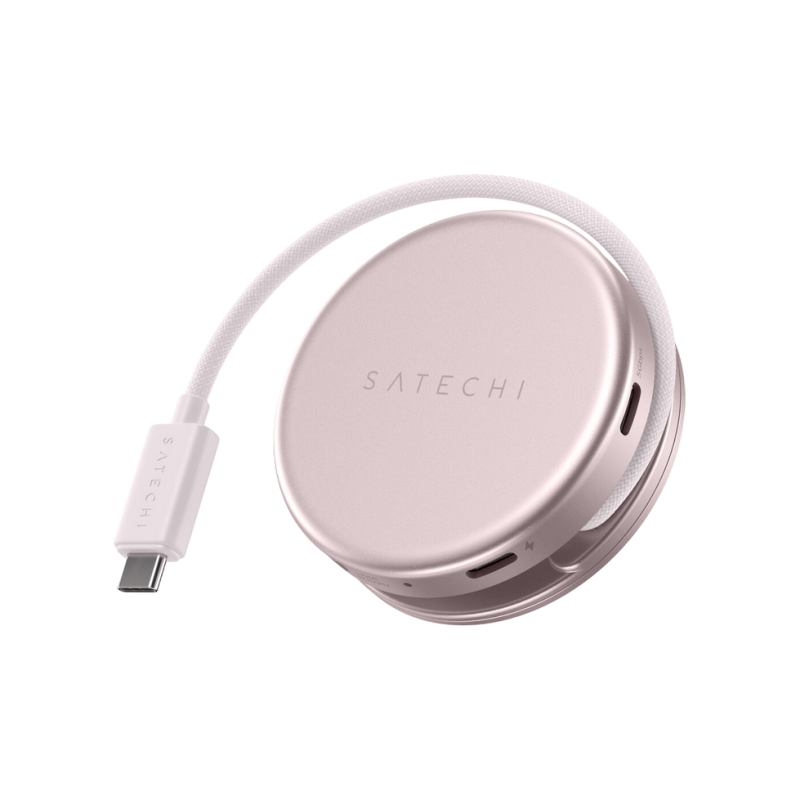 Satechi OntheGo™ 5-in-1 Multiport Blush, USB-C Host, USB-C PD60W, USB-C 3.2Gen1, USB-A 3.2Gen1, SD/HDMI 4K@60Hz
