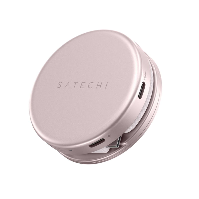 Satechi OntheGo™ 5-in-1 Multiport Blush, USB-C Host, USB-C PD60W, USB-C 3.2Gen1, USB-A 3.2Gen1, SD/HDMI 4K@60Hz