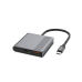 Док-станция Gembird A-CM-COMBO3-05, USB 3.1, USB-C, HDMI 4K@60Hz, PD 90 Вт, металлический корпус.