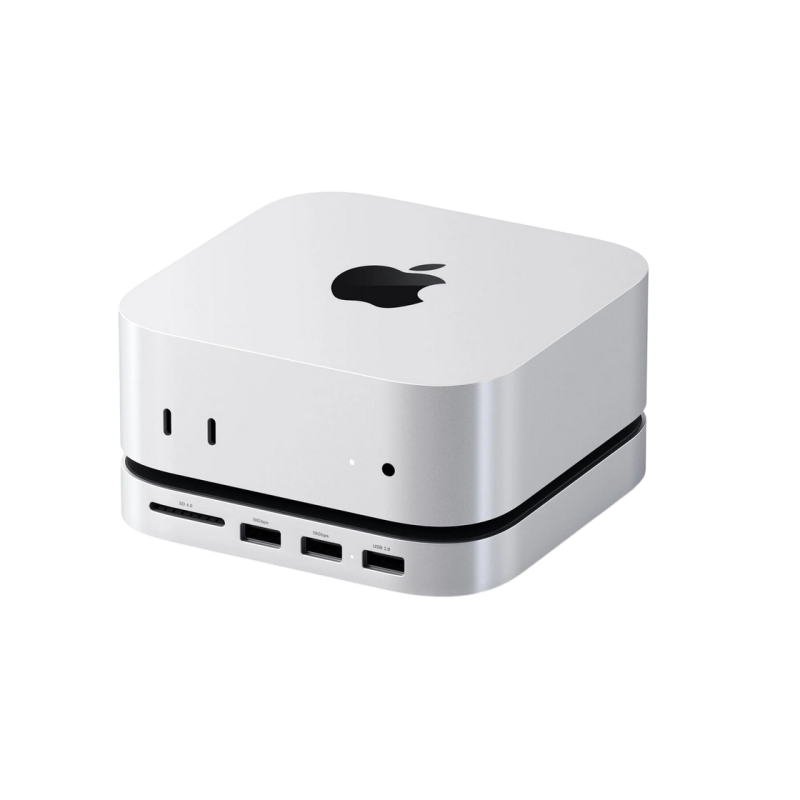 Satechi Mac Mini M4 Stand & Hub with SSD Enclosure, 2xUSB-A3.2 Gen2, USB-A2.0, SD