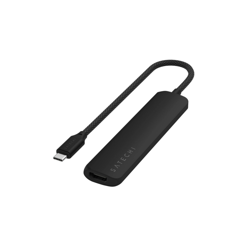 Adapter Satechi Slim multiport 4-in-1 USB-C, Black