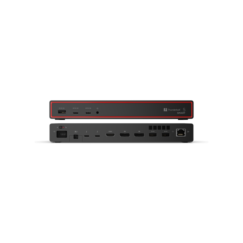 Lenovo ThinkPad TB5 Smart Dock 7500, 2xTBT 5, 3xUSB-A 3.2 Gen 2(10Gbps), 2xUSB-C(10Gbps),2xDP 2.1, 1xHDMI 2.1, LAN