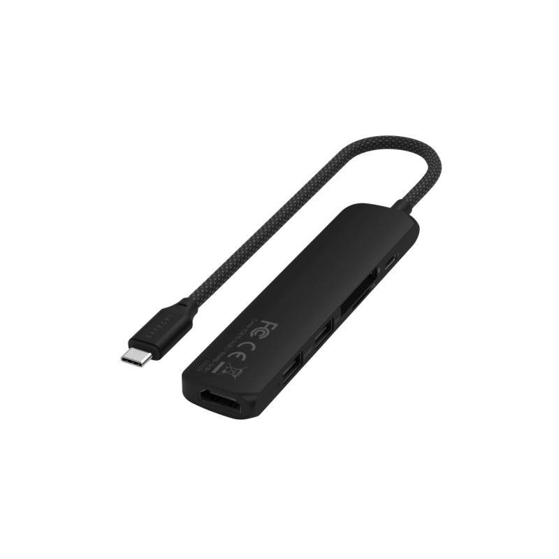 Adapter Satechi Slim multiport 4-in-1 USB-C, Black