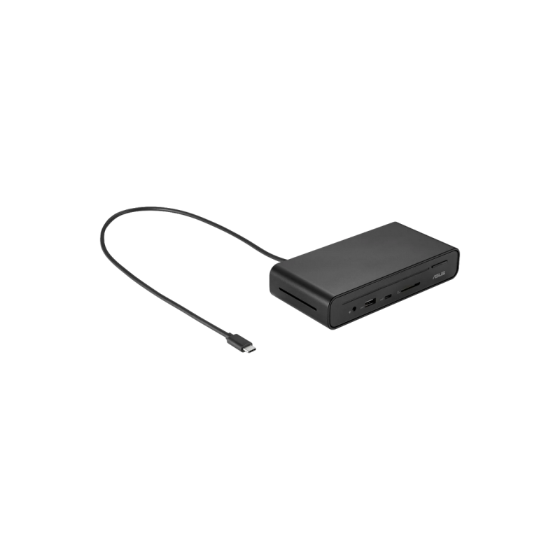 Док-станция Asus DC300: 2 порта Type-C, 3 порта USB3.2, HDMI, DP, PD 90 Вт, RJ-45 (гигабит), SD, AUX