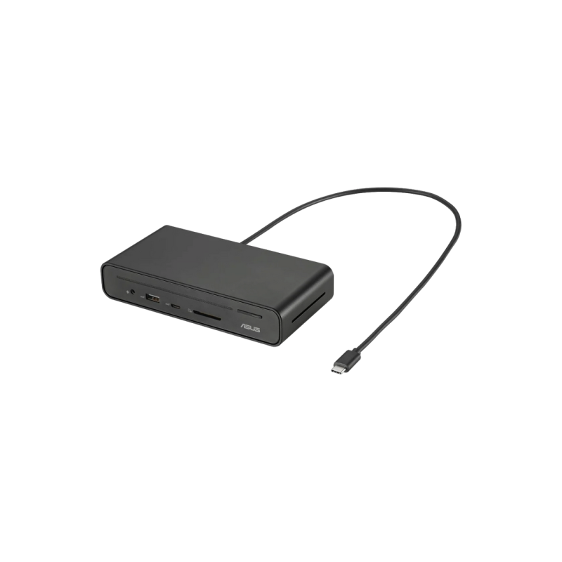 Док-станция Asus DC300: 2 порта Type-C, 3 порта USB3.2, HDMI, DP, PD 90 Вт, RJ-45 (гигабит), SD, AUX
