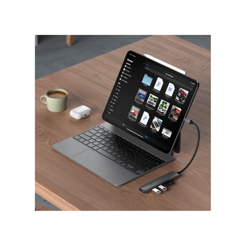 Satechi 6-in-1 USB-C Slim Multiport, USB-C3.2, Out: USB-C PD 75W, 2*USB-A, HDMI 4K@60Hz, Micro/SD, Space Grey