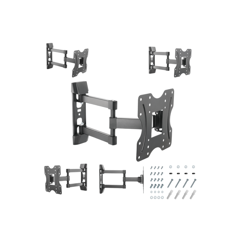 Настенное крепление Gembird "WM-42ST-02" черное 23"-42", макс. 30 кг, VESA мм: до 200 x 200, Расстояние от стены