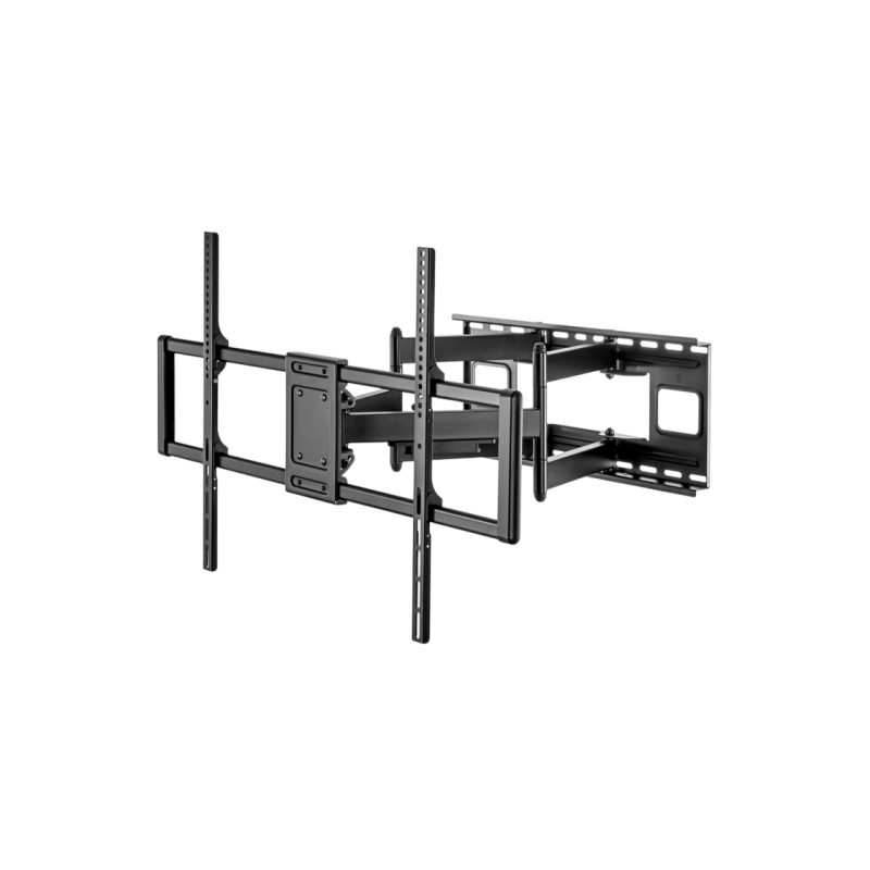 Настенный кронштейн Gembird "WM-120ST-01" черный, 60"-120", 120 кг, VESA: до 900x600, расстояние от стены: 75 ~ 703