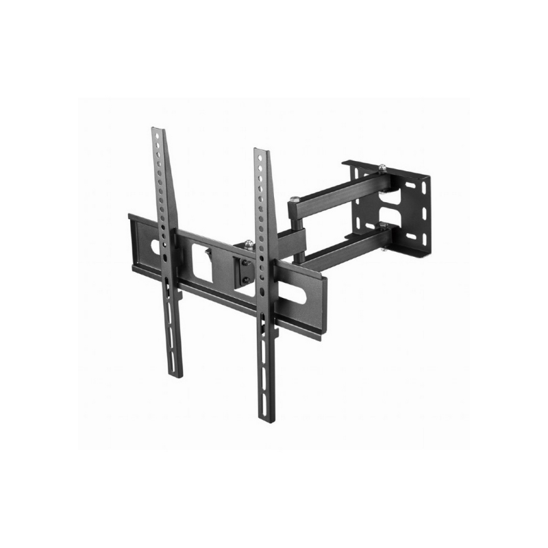 Настенное крепление Gembird "WM-55ST-03", черное, 32–55 дюймов, 35 кг, VESA: до 400 x 400, расстояние от стены: 105–429 мм ±90°,-