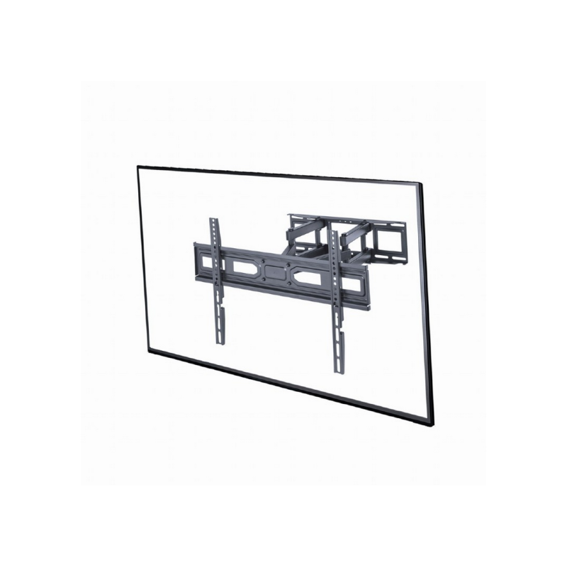 Wall Mount Gembird "WM-80ST-03" Black 37"-80", 40kg, VESA:up 600x400, Wall dist:67~355mm, ±60
