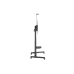 Display/TV Mobile Stand 100P-10060T black; 2 Shelves; 60-100";TV 120kg; Shelves each 5kg;+5°/-10° tilt.;Height