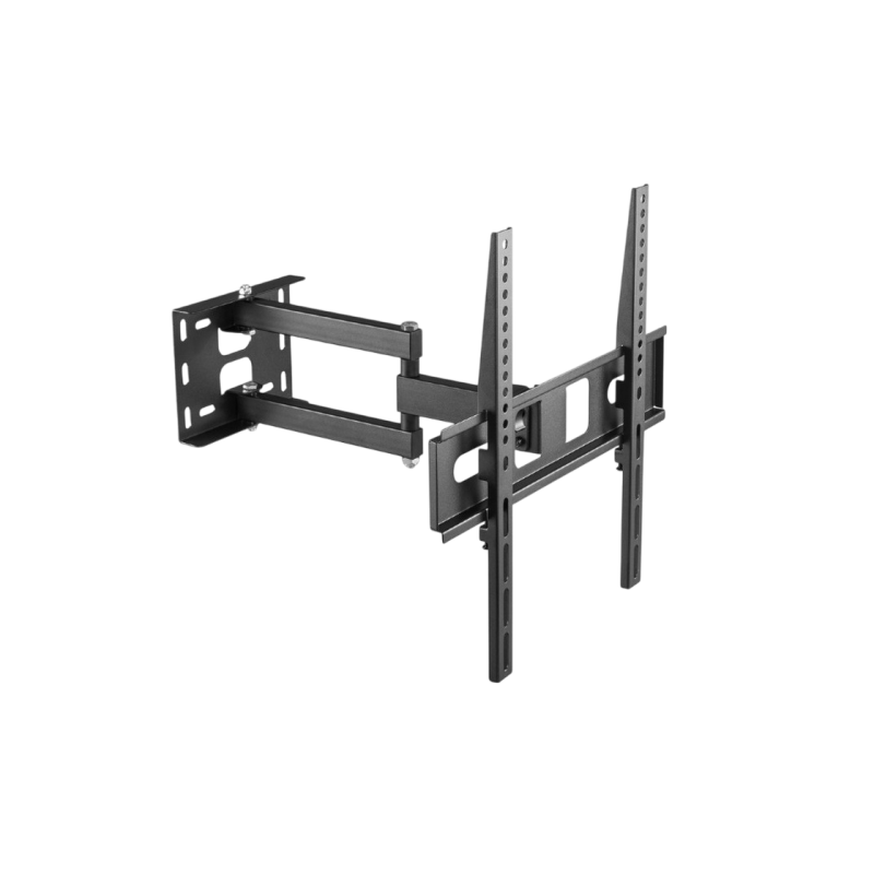 Настенное крепление Gembird "WM-55ST-03", черное, 32–55 дюймов, 35 кг, VESA: до 400 x 400, расстояние от стены: 105–429 мм ±90°,-