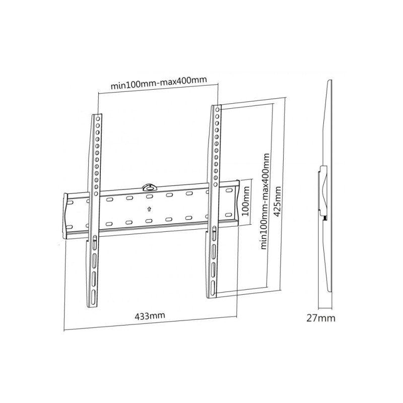 Крепление для телевизора Reflecta Plano Slim 55-4040, Black