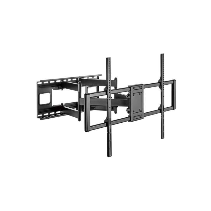 Настенный кронштейн Gembird "WM-120ST-01" черный, 60"-120", 120 кг, VESA: до 900x600, расстояние от стены: 75 ~ 703