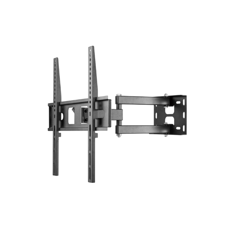 Настенное крепление Gembird "WM-55ST-03", черное, 32–55 дюймов, 35 кг, VESA: до 400 x 400, расстояние от стены: 105–429 мм ±90°,-