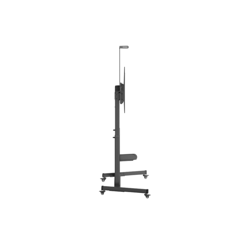 Display/TV Mount Stand Gembird TVS-100T-03, 60-100"; Black, VESA; max 120kg, TV floor stand with caster wheels